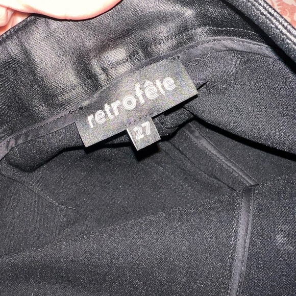 Retrofete Black Skinny Leather Pants - Picture 7 of 7